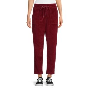 Time and Tru Women's Corduroy Jogger Rose Wine